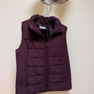 New York & Company Deep Purple Quilted Vest